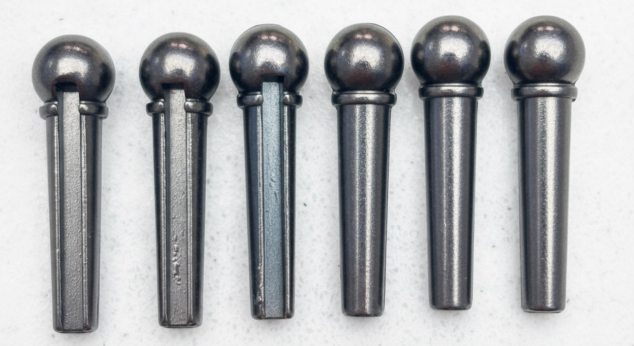 Metal Acoustic Guitar Bridge Pins (Gold & Silver / Chrome options) | Guitars Limited