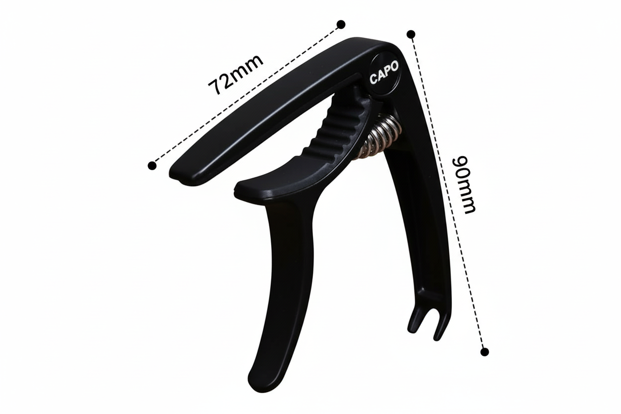 Sleek Black Metal Guitar Capo with Bridge Pin Puller - Quick Release, Acoustic & Electric | Guitars Limited