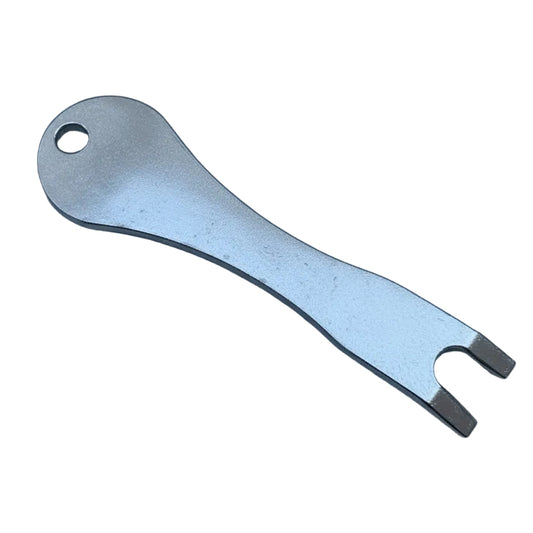 The reverse of a Guitar Bridge Pin Puller on a light grey background.