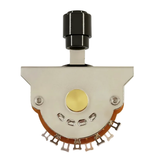 3-Way electric guitar pickup selector toggle switch with black barrel tip.