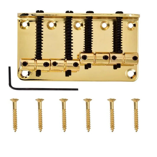 Bass Guitar Bridge - JB-Style/PB-Style 4 String (Gold, Chrome & Black) | Guitars Limited