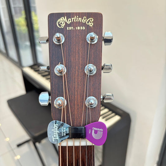 Guitar Headstock Pick Holder - Black Rubber, Holds 2-6 Picks, Fits Between Nut & Capstan | Guitars Limited