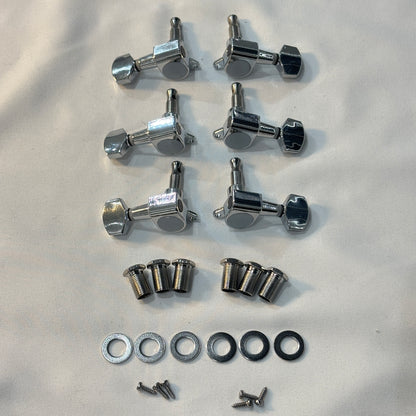 Guitar Tuners Machine Heads -ST-style / TL-style - 3L+3R or 6-in-a-line, 19:1 Ratio, Gold/Chrome/Black | Guitars Limited