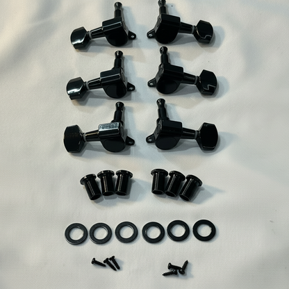 Guitar Tuners Machine Heads -ST-style / TL-style - 3L+3R or 6-in-a-line, 19:1 Ratio, Gold/Chrome/Black | Guitars Limited