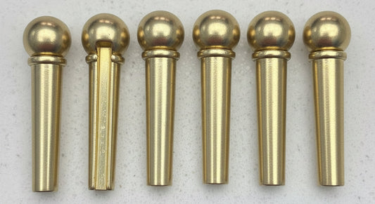 Metal Acoustic Guitar Bridge Pins (Gold & Silver / Chrome options) | Guitars Limited