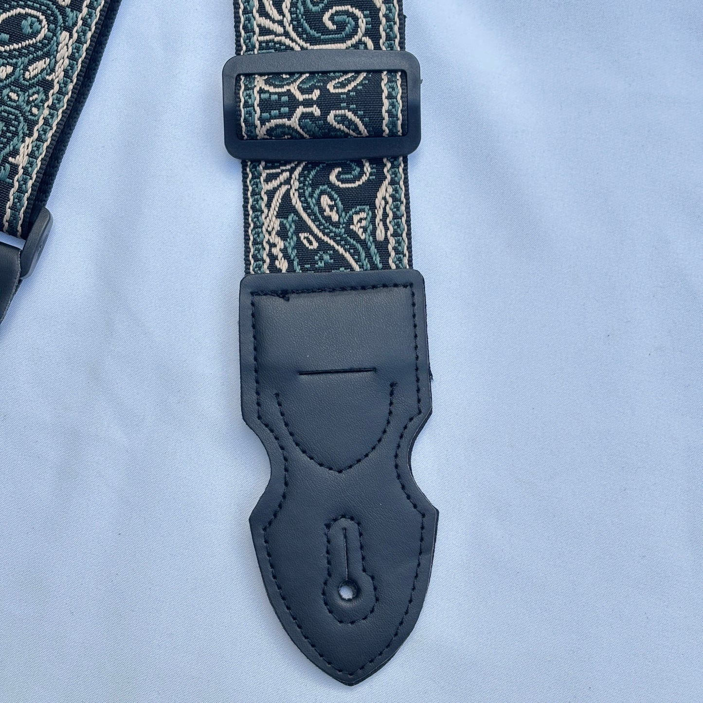 Embroidered Guitar Strap - Adjustable, Various Patterns/Colours, PU Leather Ends | Guitars Limited