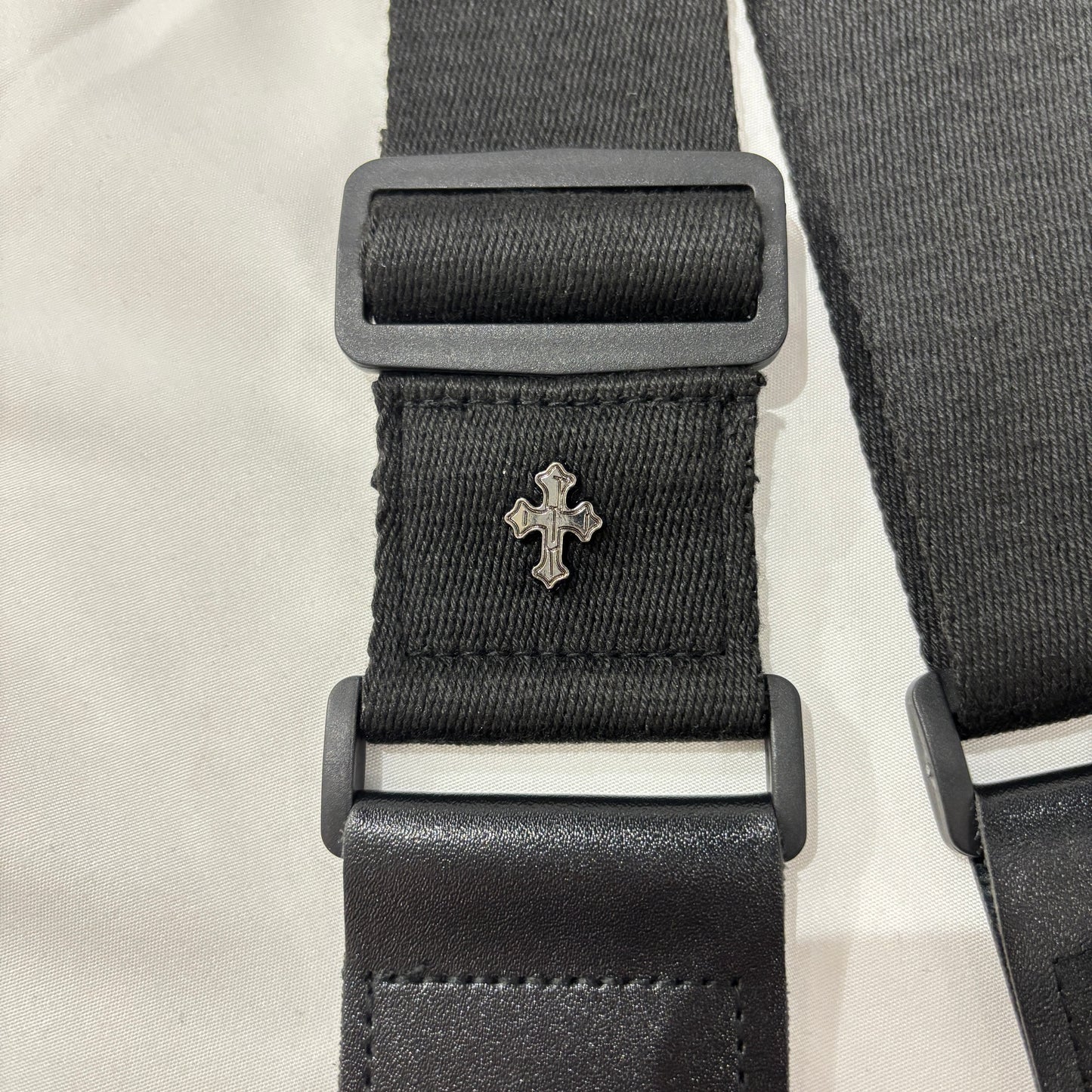 Guitar Strap with Cross Pattée Badge - (available in Black, Khaki & Coffee | Guitars Limited