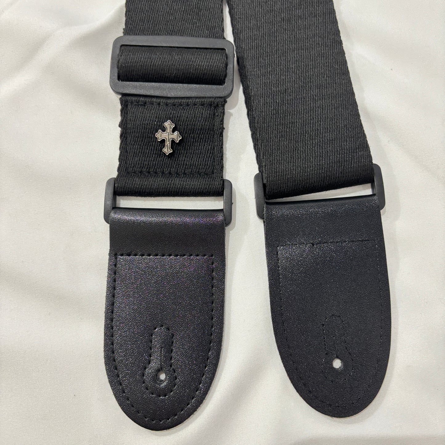 Guitar Strap with Cross Pattée Badge - (available in Black, Khaki & Coffee | Guitars Limited