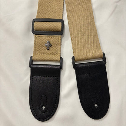 Guitar Strap with Cross Pattée Badge - (available in Black, Khaki & Coffee | Guitars Limited