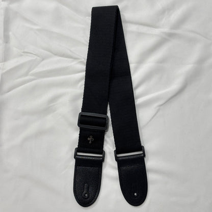 Guitar Strap with Cross Pattée Badge - (available in Black, Khaki & Coffee | Guitars Limited