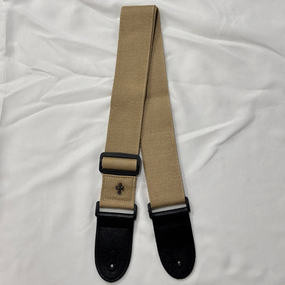 Guitar Strap with Cross Pattée Badge - (available in Black, Khaki & Coffee | Guitars Limited
