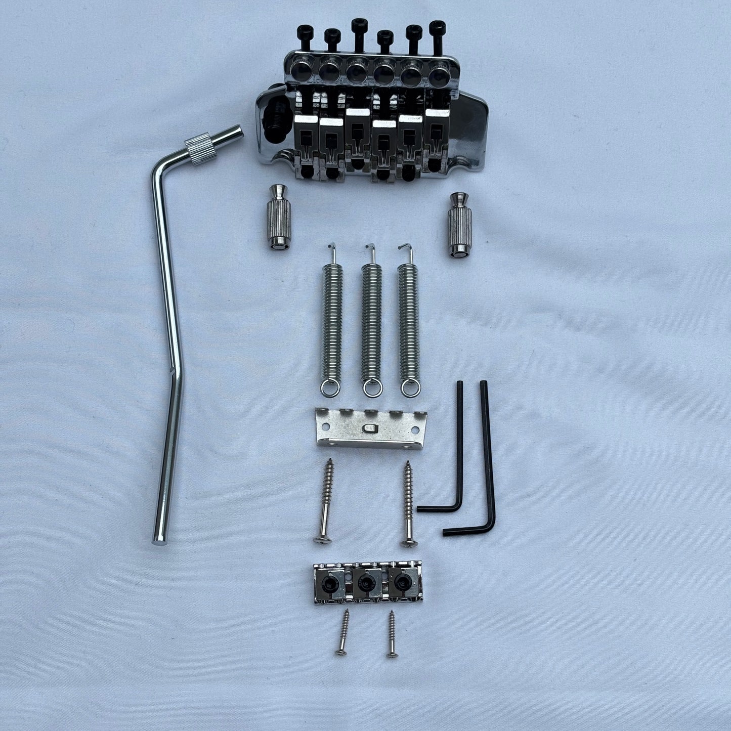 Double Locking Tremolo Bridge System - Floyd Rose Licensed Design, 42mm Nut (Chrome or Black options)  | Guitars Limited