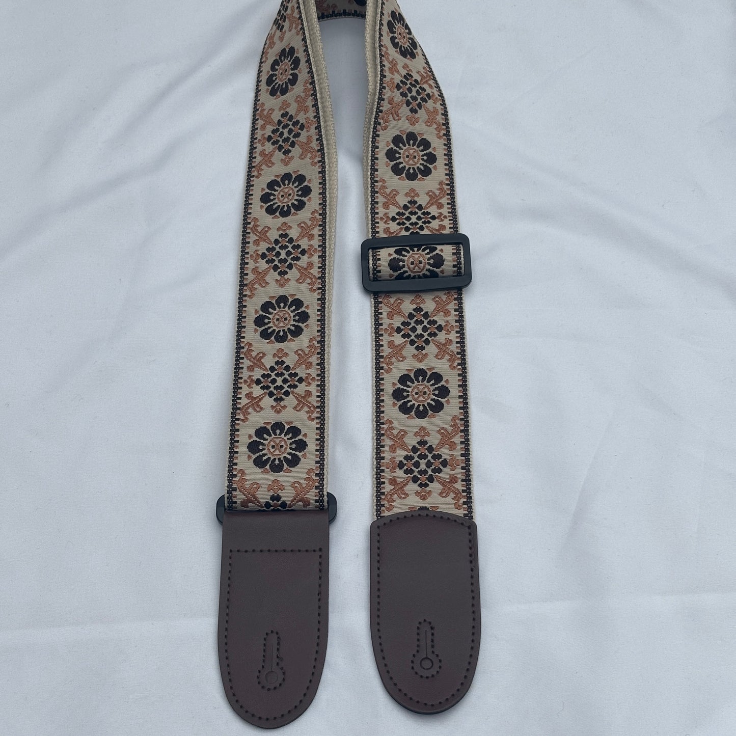 Embroidered Guitar Strap - Adjustable, Various Patterns/Colours, PU Leather Ends | Guitars Limited
