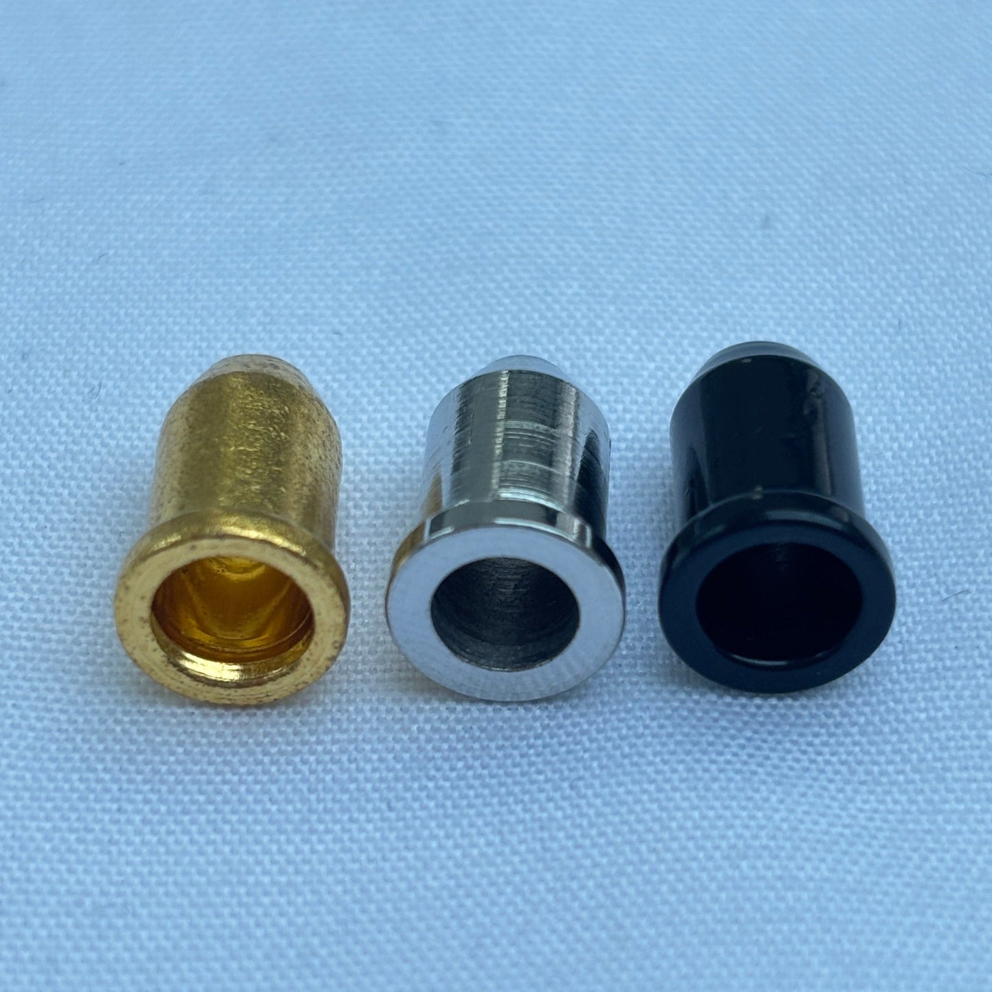 6 x String Through Ferrules for Stratocaster & Telecaster - Gold, Chrome & Black | Guitars Limited