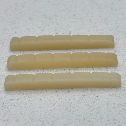 42mm Unbleached Bone Guitar Nuts for Acoustic and Electric Guitars - Set of 3 | Guitars Limited