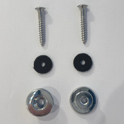 Premium Chrome Guitar Strap Buttons with Fixings | Guitars Limited
