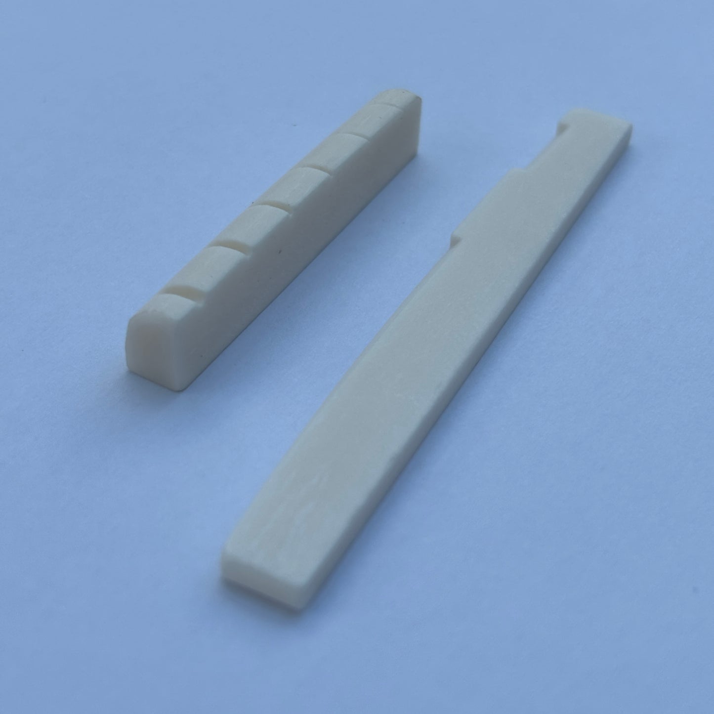 Bleached Bone Acoustic Guitar Saddle and Nut Set - Compensated, 7mm String Spacing | Guitars Limited