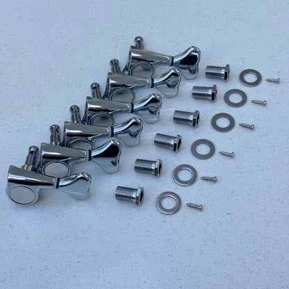 Gotoh-Style Chrome 6R Tuners - Fish Tail Buttons, Sealed Gears, 18:1 Ratio | Guitars Limited (Copy)
