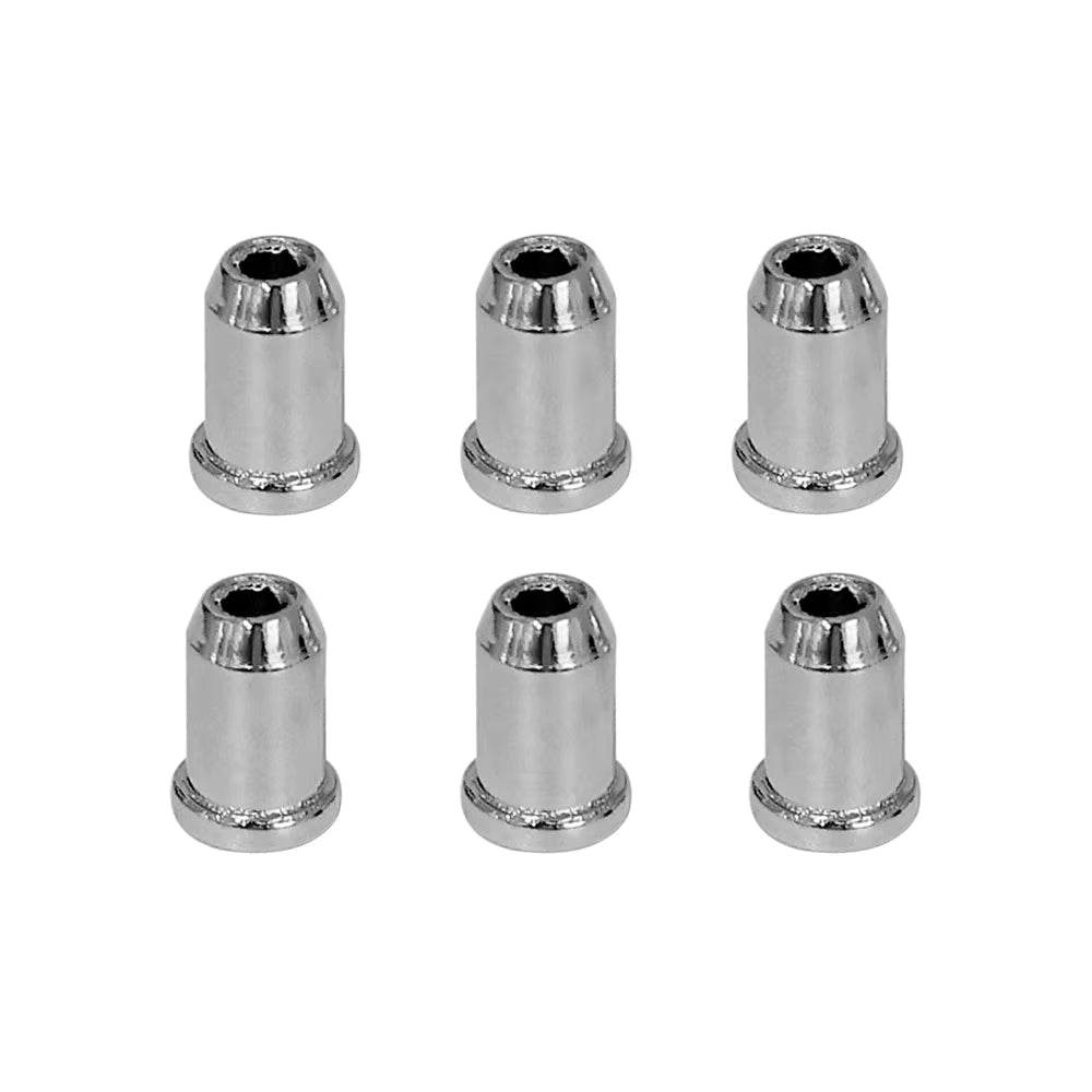 6 x String Through Ferrules for Stratocaster & Telecaster - Gold, Chrome & Black | Guitars Limited