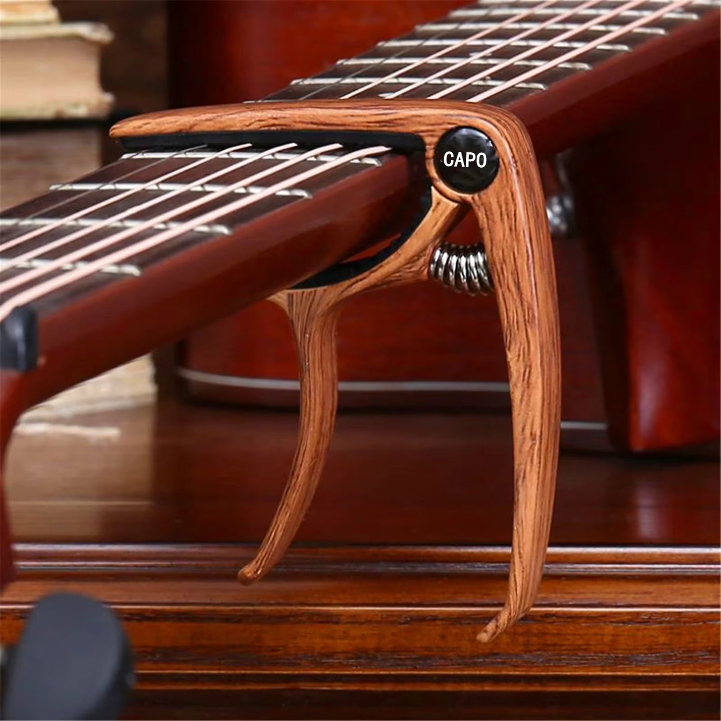 Sleek Black Metal Guitar Capo with Bridge Pin Puller - Quick Release, Acoustic & Electric | Guitars Limited