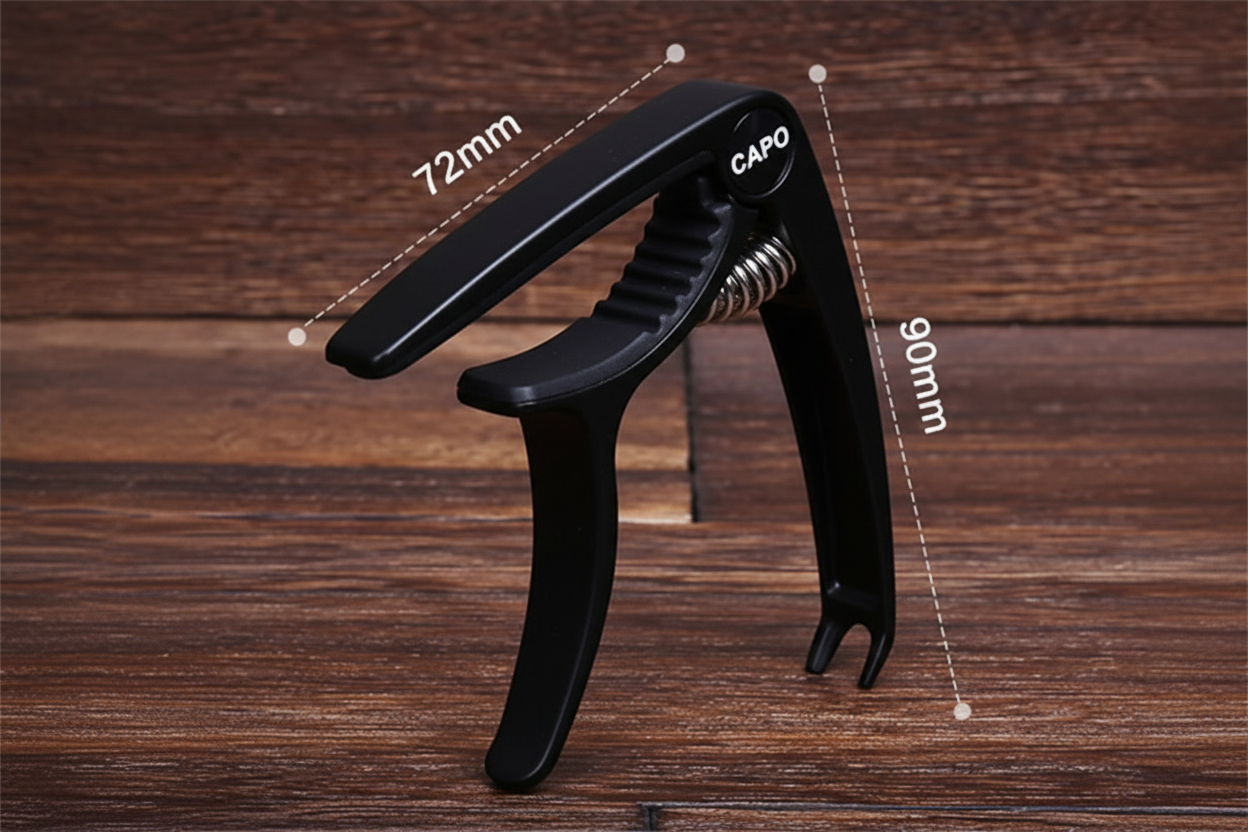 Sleek Black Metal Guitar Capo with Bridge Pin Puller - Quick Release, Acoustic & Electric | Guitars Limited