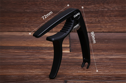 Sleek Black Metal Guitar Capo with Bridge Pin Puller - Quick Release, Acoustic & Electric | Guitars Limited