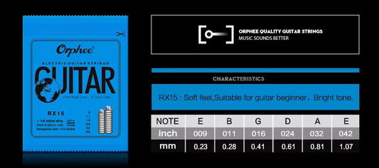 Electric Guitar Strings - Nickel Wound - 3 Gauges | Guitars Limited