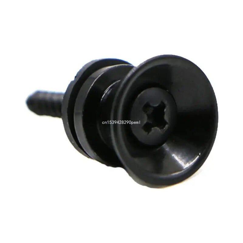 Black Cone/Horn Guitar Strap Button on a white background.