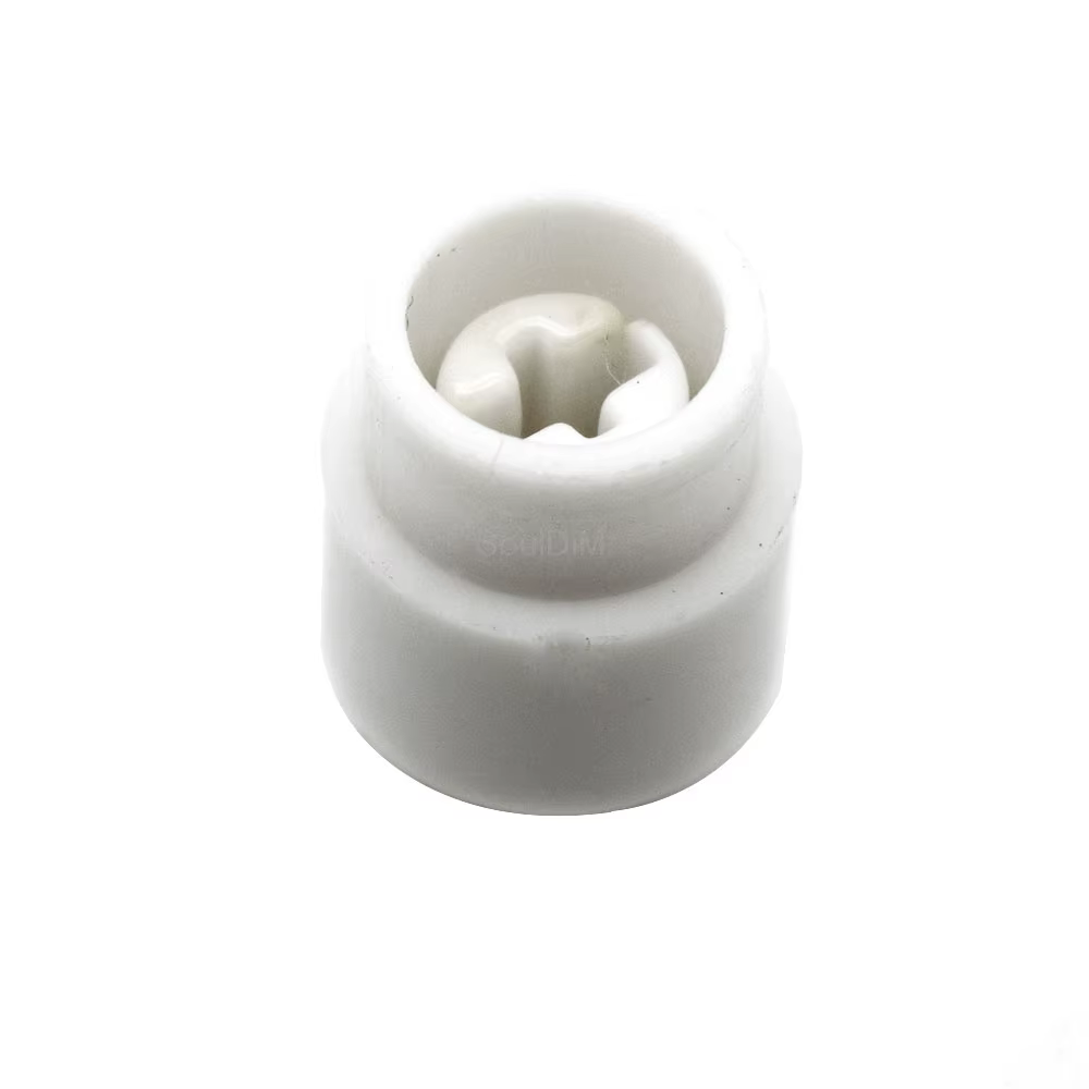 The underside of a electric guitar Toggle Switch Tip on a White background.