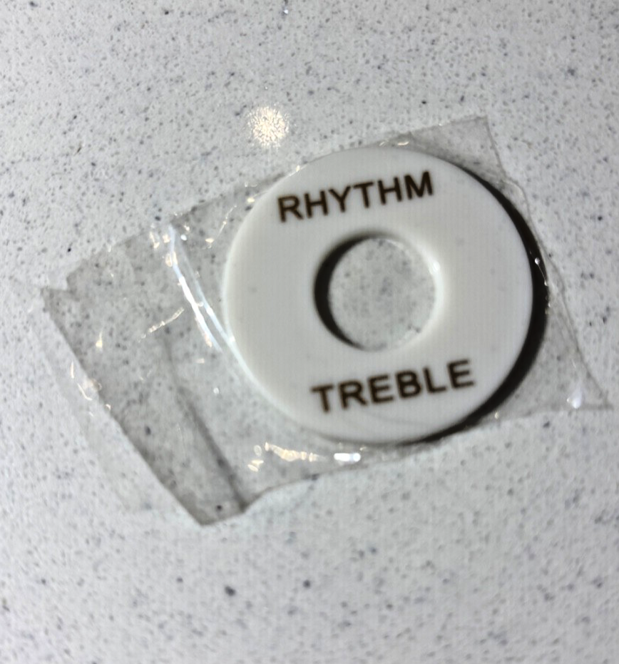Electric Guitar Toggle Switch Surround LP-compatible on a grey background.