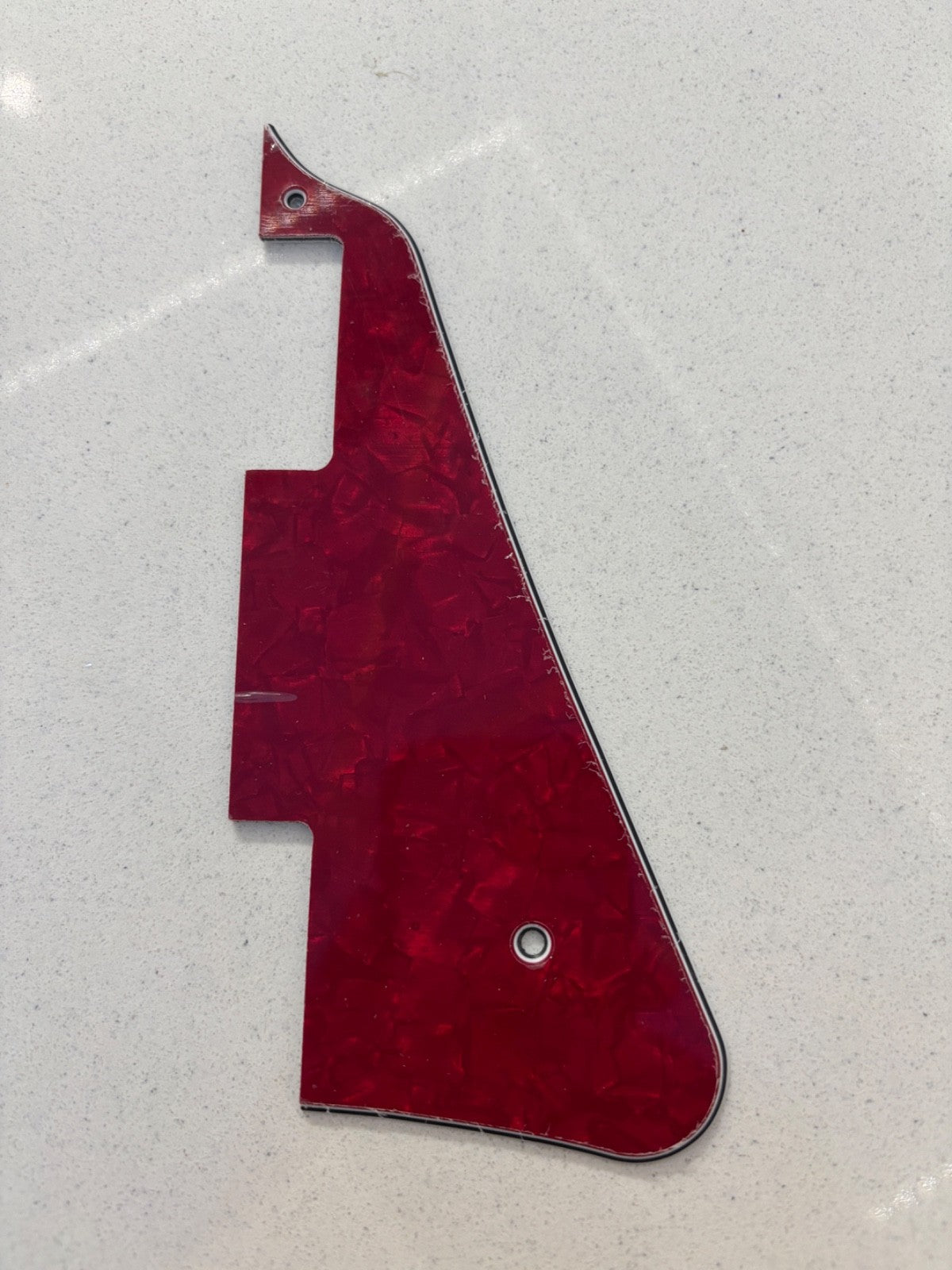 Red Pearlescent Gibson Les Paul type PickGuard Scratchplate set - Red Pearl - 3 Ply