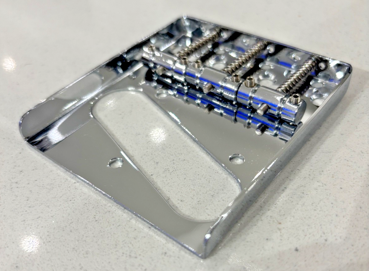 TL-style Guitar Bridge - Right Handed (Gold, Chrome & Black options) | Guitars Limited