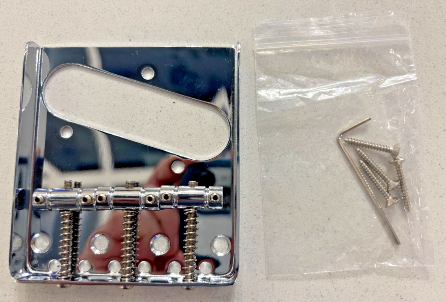 TL-style Guitar Bridge - Right Handed (Gold, Chrome & Black options) | Guitars Limited