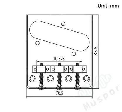 TL-style Guitar Bridge - Right Handed (Gold, Chrome & Black options) | Guitars Limited