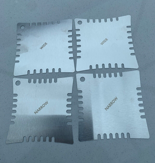 4 x Guitar Notched Radius Gauge Set