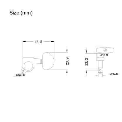 6 x Grover Rotomatic-style Guitar Machine Heads Tuners Tuning Pegs 3xL 3xR (Gold, Chrome & Black Options)