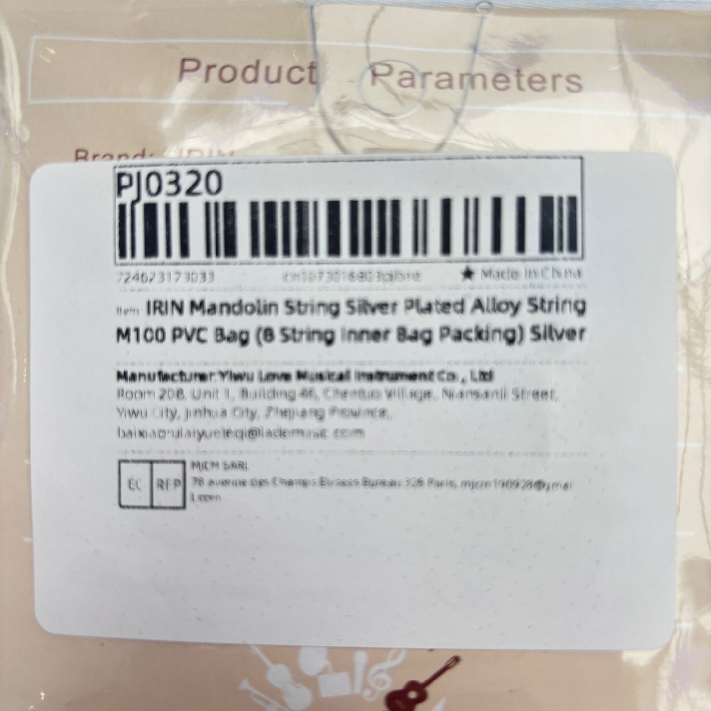 Full Set of 8 x Mandolin Strings by Irin | Guitars Limited