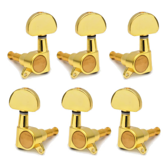 6 x Grover Rotomatic-style Guitar Machine Heads Tuners Tuning Pegs 3xL 3xR (Gold, Chrome & Black Options)