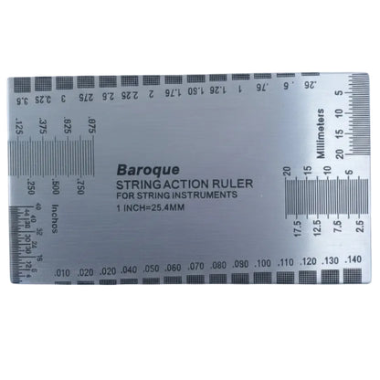 The front of a Steel Guitar Action Gauge on a white background.